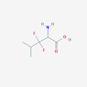 molecular formula C6H11F2NO2 B13572458 2-Amino-3,3-difluoro-4-methylpentanoic acid 