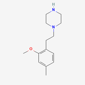 molecular formula C14H22N2O B13572465 1-[2-(2-Methoxy-4-methylphenyl)ethyl]piperazine 