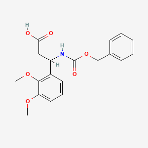 molecular formula C19H21NO6 B13572478 3-{[(Benzyloxy)carbonyl]amino}-3-(2,3-dimethoxyphenyl)propanoic acid 