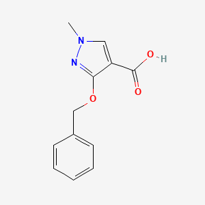 molecular formula C12H12N2O3 B13572494 3-(benzyloxy)-1-methyl-1H-pyrazole-4-carboxylic acid 