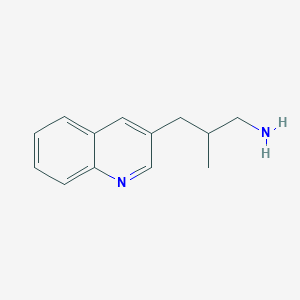 molecular formula C13H16N2 B13572564 2-Methyl-3-(quinolin-3-yl)propan-1-amine 