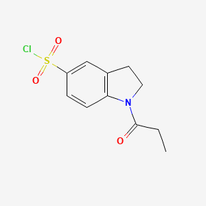 molecular formula C11H12ClNO3S B1357258 1-Propionyl-2,3-dihydro-1H-indole-5-sulfonyl chloride CAS No. 868963-99-9