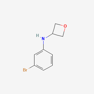 molecular formula C9H10BrNO B13572599 N-(3-bromophenyl)oxetan-3-amine 