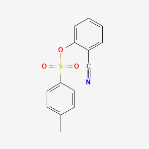 molecular formula C14H11NO3S B13572607 Benzonitrile, 2-[[(4-methylphenyl)sulfonyl]oxy]- CAS No. 36800-94-9