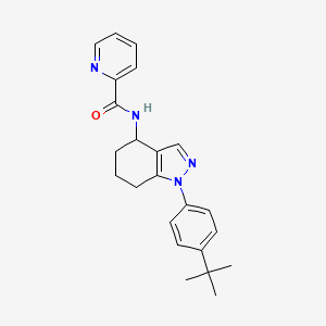molecular formula C23H26N4O B13572621 N-[1-(4-tert-butylphenyl)-4,5,6,7-tetrahydro-1H-indazol-4-yl]pyridine-2-carboxamide 