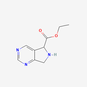 molecular formula C9H11N3O2 B13572628 ethyl 5H,6H,7H-pyrrolo[3,4-d]pyrimidine-5-carboxylate 