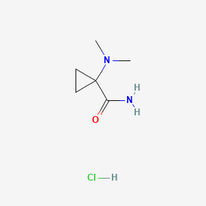 molecular formula C6H13ClN2O B13572648 1-(Dimethylamino)cyclopropane-1-carboxamidehydrochloride 