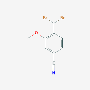 molecular formula C9H7Br2NO B1357265 4-(Dibromomethyl)-3-methoxybenzonitrile CAS No. 914106-35-7