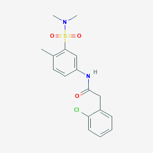 molecular formula C17H19ClN2O3S B13572672 2-(2-chlorophenyl)-N-[3-(dimethylsulfamoyl)-4-methylphenyl]acetamide 