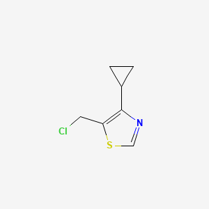 molecular formula C7H8ClNS B13572684 5-(Chloromethyl)-4-cyclopropyl-1,3-thiazole 