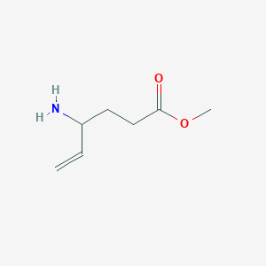 molecular formula C7H13NO2 B13572699 Methyl 4-aminohex-5-enoate CAS No. 60643-89-2