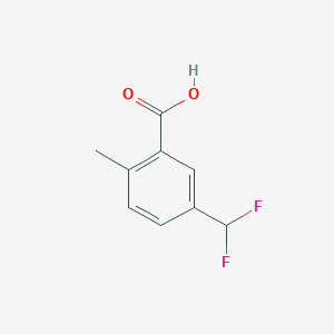 molecular formula C9H8F2O2 B13572706 5-(Difluoromethyl)-2-methylbenzoic acid 