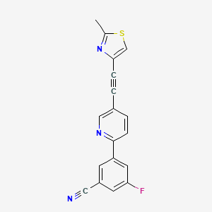 3-Fluoro-5-(5-((2-methylthiazol-4-yl)ethynyl)pyridin-2-yl)benzonitrile