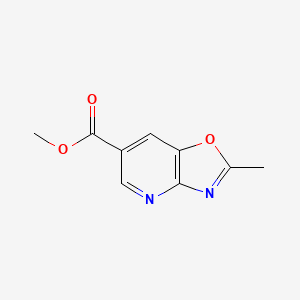 molecular formula C9H8N2O3 B13572711 Methyl2-methyl-[1,3]oxazolo[4,5-b]pyridine-6-carboxylate 