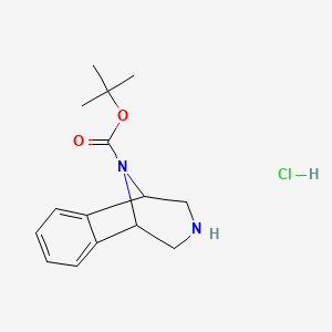 molecular formula C15H21ClN2O2 B13572712 Tert-butyl10,12-diazatricyclo[6.3.1.0,2,7]dodeca-2,4,6-triene-12-carboxylatehydrochloride 