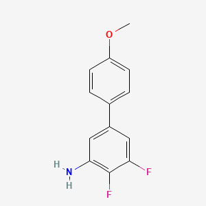 molecular formula C13H11F2NO B13572719 2,3-Difluoro-5-(4-methoxyphenyl)aniline 