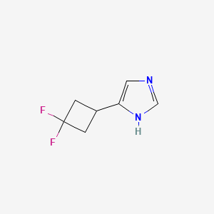 molecular formula C7H8F2N2 B13572742 4-(3,3-difluorocyclobutyl)-1H-imidazole 