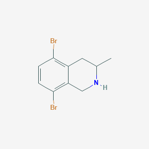 molecular formula C10H11Br2N B13572747 5,8-Dibromo-3-methyl-1,2,3,4-tetrahydroisoquinoline 