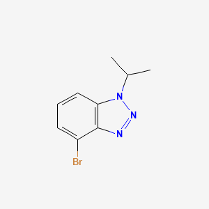 molecular formula C9H10BrN3 B13572758 4-bromo-1-isopropyl-1H-benzo[d][1,2,3]triazole 