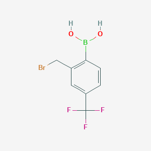 molecular formula C8H7BBrF3O2 B13572764 (2-(Bromomethyl)-4-(trifluoromethyl)phenyl)boronic acid 