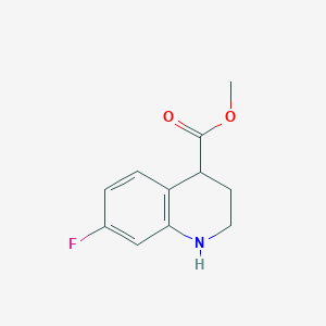 molecular formula C11H12FNO2 B13572775 Methyl 7-fluoro-1,2,3,4-tetrahydroquinoline-4-carboxylate 