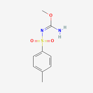 molecular formula C9H12N2O3S B13572777 N-(Amino-methoxy-methylene)-4-methyl-benzenesulfonamide 