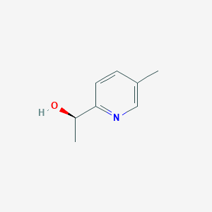 molecular formula C8H11NO B13572782 (1R)-1-(5-methylpyridin-2-yl)ethan-1-ol 