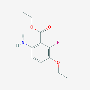molecular formula C11H14FNO3 B13572806 Ethyl 6-amino-3-ethoxy-2-fluorobenzoate 