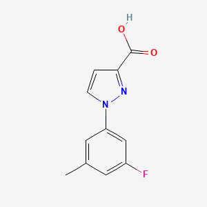 molecular formula C11H9FN2O2 B13572834 1-(3-fluoro-5-methylphenyl)-1H-pyrazole-3-carboxylic acid 