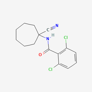 molecular formula C15H16Cl2N2O B1357287 2,6-dichloro-N-(1-cyanocycloheptyl)benzamide CAS No. 912763-62-3