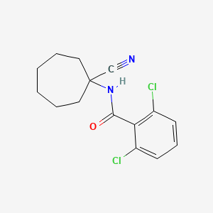 2,6-dichloro-N-(1-cyanocycloheptyl)benzamide