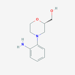 molecular formula C11H16N2O2 B13572875 [(2S)-4-(2-aminophenyl)morpholin-2-yl]methanol 