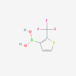 molecular formula C5H4BF3O2S B13572884 [2-(Trifluoromethyl)thiophen-3-yl]boronic acid 