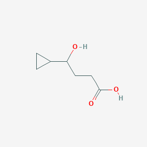 molecular formula C7H12O3 B13572889 4-Cyclopropyl-4-hydroxybutanoic acid 