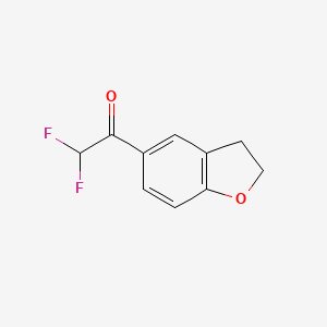 molecular formula C10H8F2O2 B13572897 1-(2,3-Dihydro-1-benzofuran-5-yl)-2,2-difluoroethan-1-one 