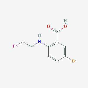 molecular formula C9H9BrFNO2 B13572907 5-Bromo-2-((2-fluoroethyl)amino)benzoic acid 