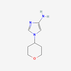 molecular formula C8H13N3O B13572911 1-(Tetrahydro-2h-pyran-4-yl)-1h-imidazol-4-amine 