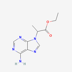 molecular formula C10H13N5O2 B13572949 ethyl2-(6-amino-9H-purin-9-yl)propanoate 