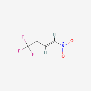 molecular formula C4H4F3NO2 B13572953 4,4,4-Trifluoro-1-nitrobut-1-ene 