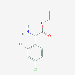 molecular formula C10H11Cl2NO2 B13572962 Ethyl 2-amino-2-(2,4-dichlorophenyl)acetate 