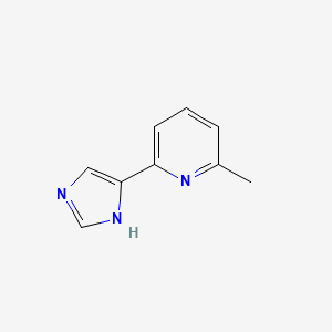 molecular formula C9H9N3 B13572968 2-(1H-imidazol-4-yl)-6-methylpyridine 