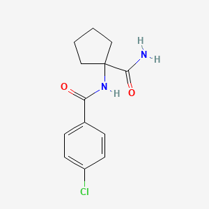 molecular formula C13H15ClN2O2 B1357297 N-(1-carbamoylcyclopentyl)-4-chlorobenzamide CAS No. 904816-29-1