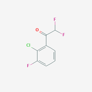 molecular formula C8H4ClF3O B13572970 1-(2-Chloro-3-fluorophenyl)-2,2-difluoroethanone 