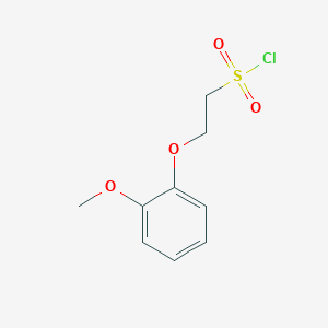 molecular formula C9H11ClO4S B13573004 2-(2-Methoxyphenoxy)ethane-1-sulfonyl chloride 