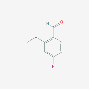 molecular formula C9H9FO B13573036 2-Ethyl-4-fluorobenzaldehyde 