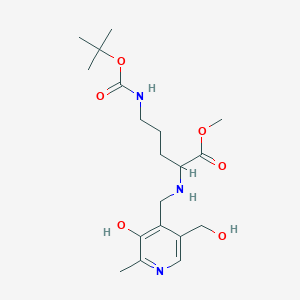 Methyl 2-[[3-hydroxy-5-(hydroxymethyl)-2-methylpyridin-4-yl]methylamino]-5-[(2-methylpropan-2-yl)oxycarbonylamino]pentanoate