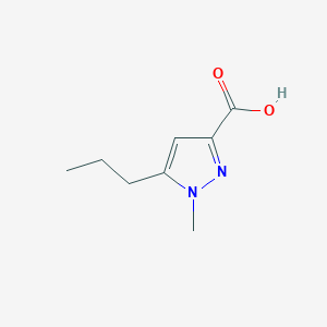molecular formula C8H12N2O2 B135731 1-甲基-5-丙基-1H-吡唑-3-羧酸 CAS No. 247583-70-6