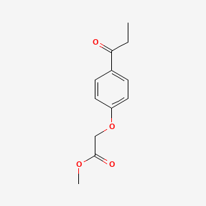 molecular formula C12H14O4 B1357312 Methyl (4-propionylphenoxy)acetate CAS No. 105253-86-9