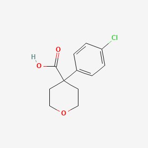 molecular formula C12H13ClO3 B1357319 4-(4-Chlorophenyl)oxane-4-carboxylic acid CAS No. 3648-57-5