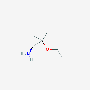 molecular formula C6H13NO B13573207 (1R,2S)-2-Ethoxy-2-methylcyclopropan-1-amine 
